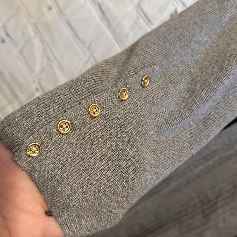 Talbots 1X Grey Ribbed Open Cardigan - Picture 2 of 6